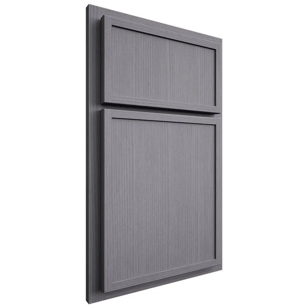Shiloh Cabinetry Partial Overlay Napa Vertical White Oak Rift Cut Cadet Door