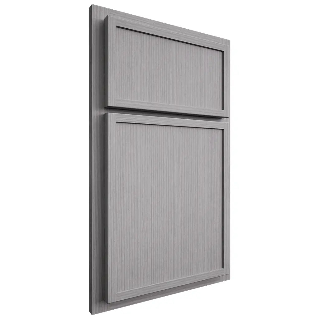 Shiloh Cabinetry Partial Overlay Napa Vertical White Oak Rift Cut Stratus Door