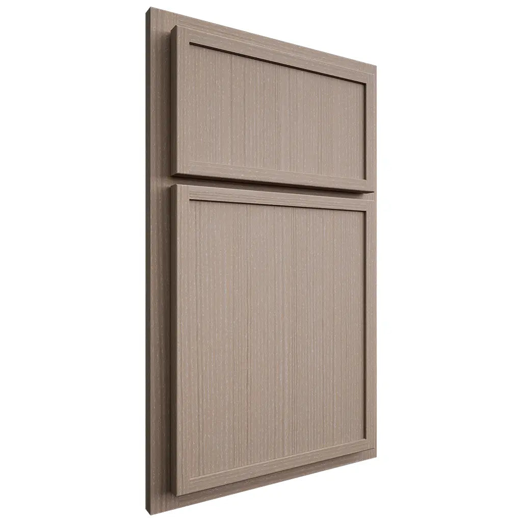 Shiloh Cabinetry Partial Overlay Napa Vertical White Oak Rift Cut Whitewash Door
