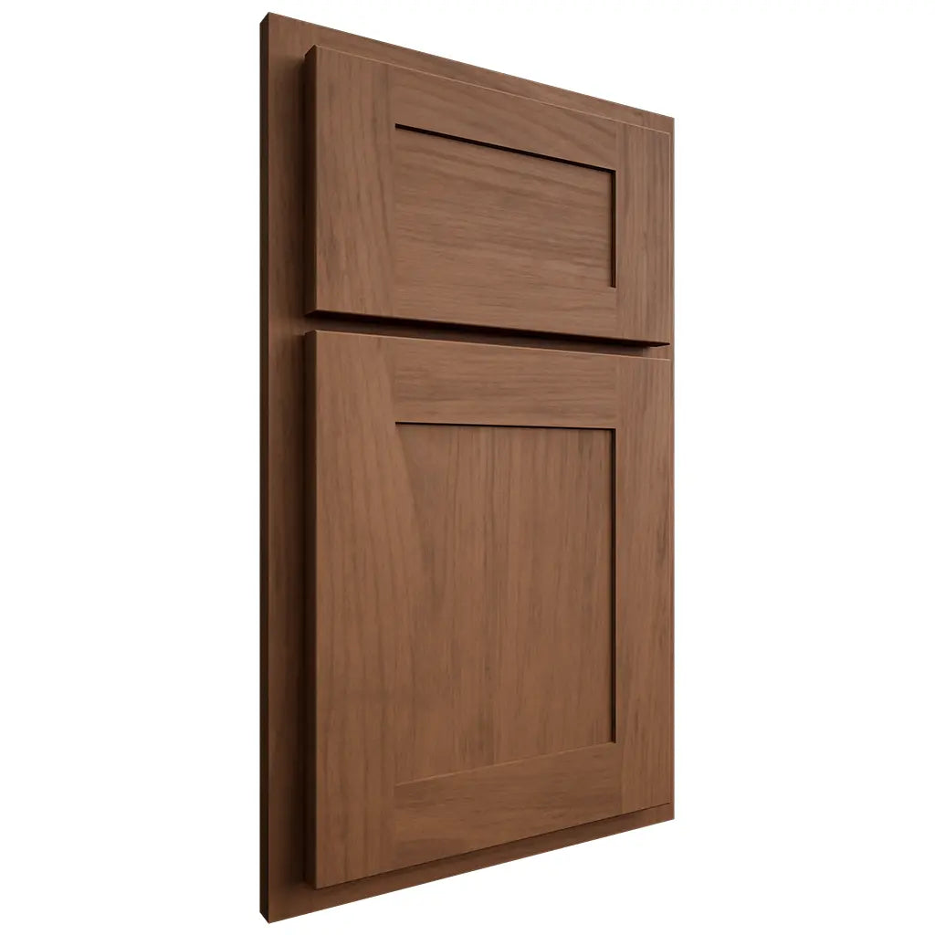 Shiloh Cabinetry Partial Overlay New Haven Alder Plain Cut Cola Door