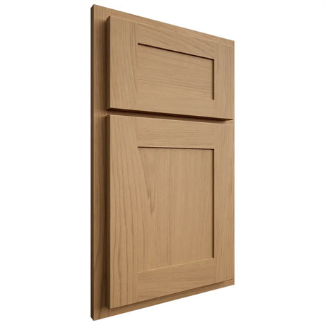 Shiloh Cabinetry Partial Overlay New Haven Alder Plain Cut Natural Door