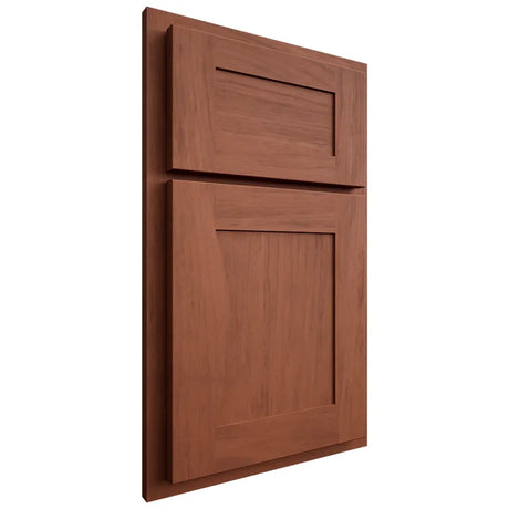 Shiloh Cabinetry Partial Overlay New Haven Alder Plain Cut Sierra Door