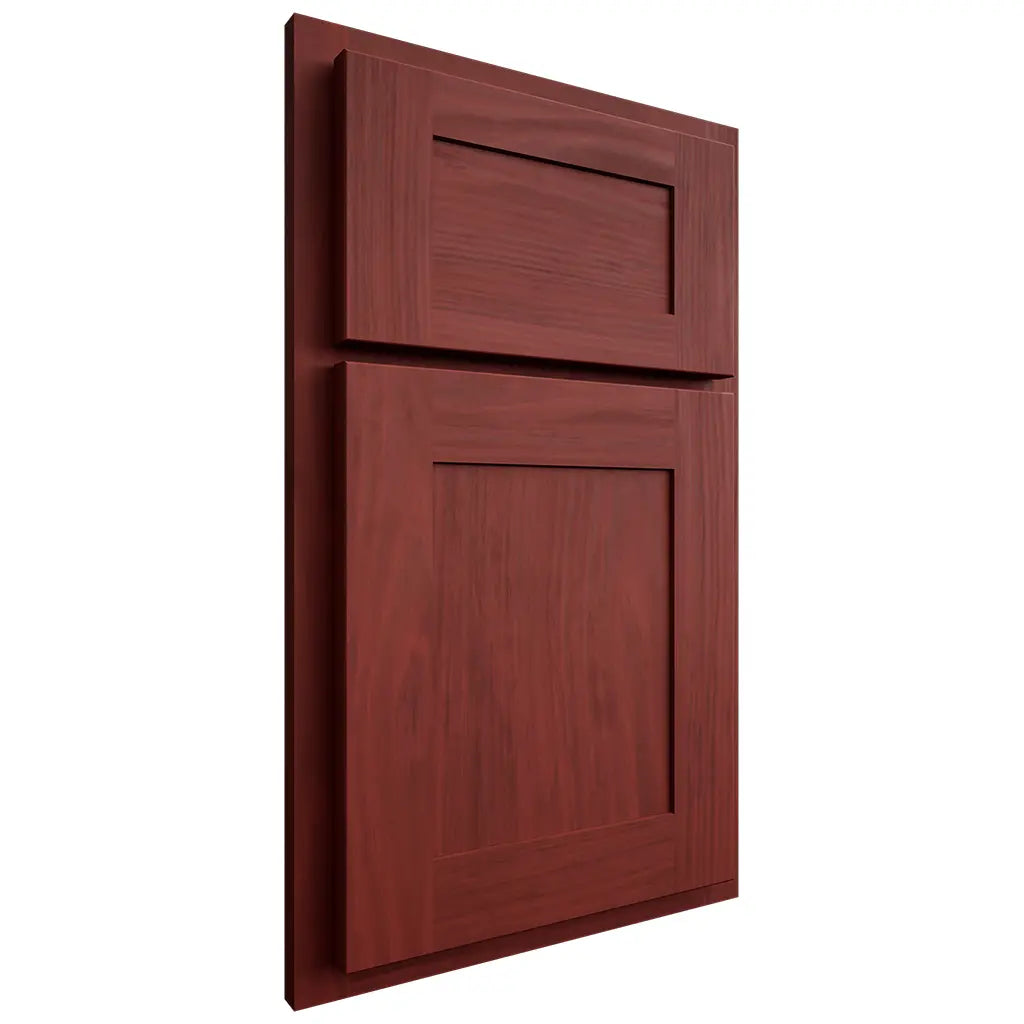 Shiloh Cabinetry Partial Overlay New Haven Cherry Plain Cut Red Door