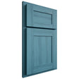Shiloh Cabinetry Partial Overlay New Haven Hickory Plain Cut Aqua Door