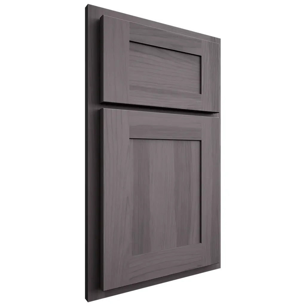 Shiloh Cabinetry Partial Overlay New Haven Hickory Plain Cut Cadet Door