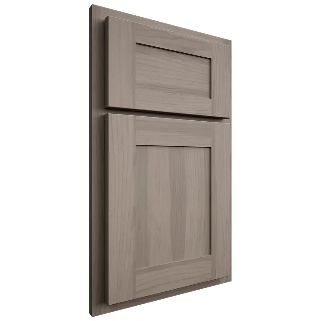 Shiloh Cabinetry Partial Overlay New Haven Hickory Plain Cut Sterling Door