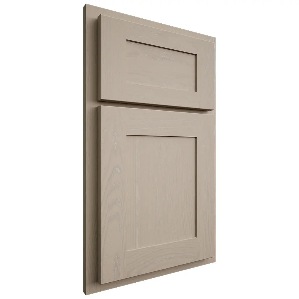 Shiloh Cabinetry Partial Overlay New Haven Maple Plain Cut Pebble Door