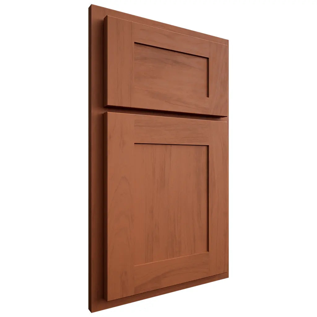 Shiloh Cabinetry Partial Overlay New Haven Maple Plain Cut Spice Door