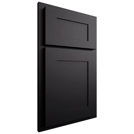 Shiloh Cabinetry Partial Overlay New Haven Paintable Black Door
