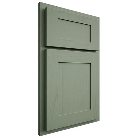 Shiloh Cabinetry Partial Overlay New Haven Poplar Plain Cut Moss Door