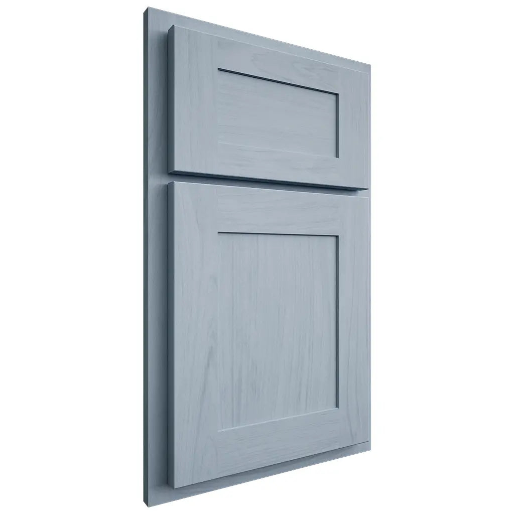 Shiloh Cabinetry Partial Overlay New Haven Poplar Plain Cut Sky Door