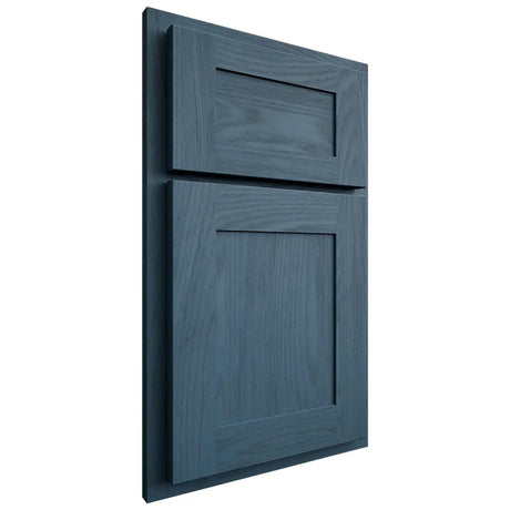 Shiloh Cabinetry Partial Overlay New Haven Red Oak Plain Cut Hudson Door