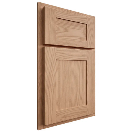 Shiloh Cabinetry Partial Overlay New Haven Red Oak Plain Cut Natural Door