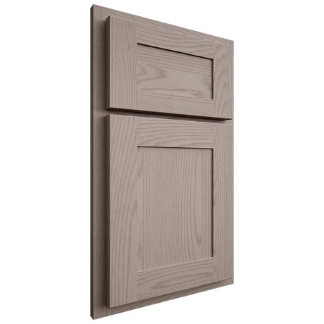 Shiloh Cabinetry Partial Overlay New Haven Red Oak Plain Cut Sterling Door