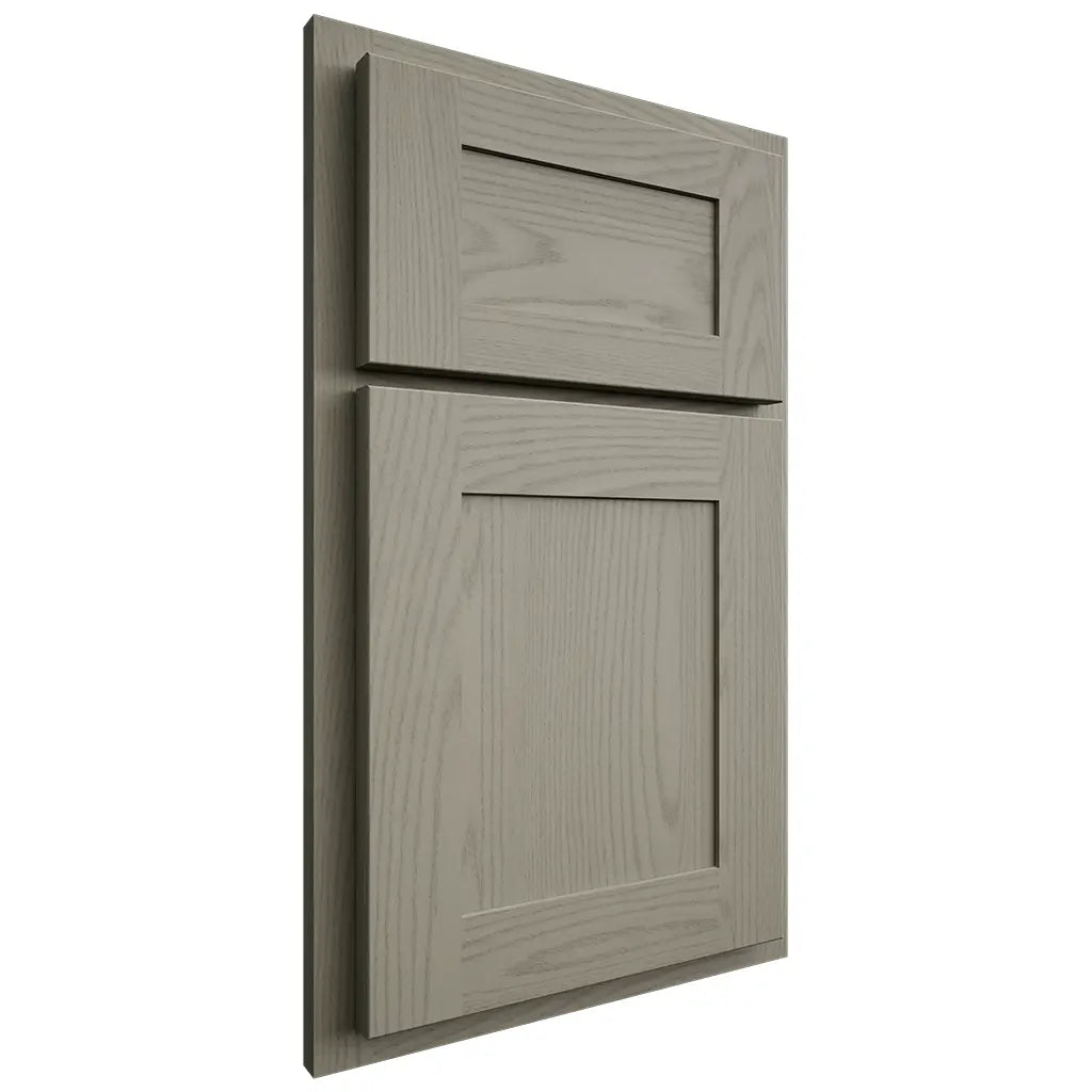 Shiloh Cabinetry Partial Overlay New Haven Red Oak Plain Cut Thyme Door