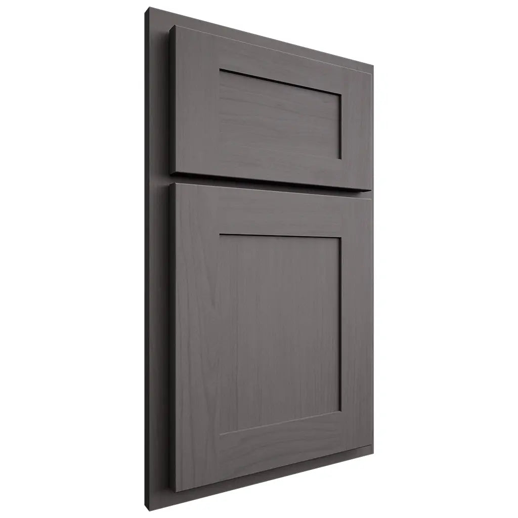 Shiloh Cabinetry Partial Overlay New Haven Walnut Plain Cut Cadet Door