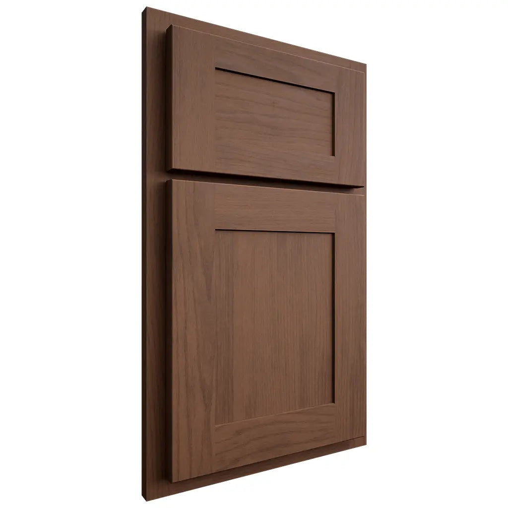 Shiloh Cabinetry Partial Overlay New Haven Walnut Plain Cut Natural Door