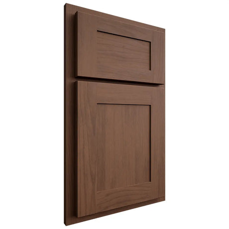 Shiloh Cabinetry Partial Overlay New Haven Walnut Plain Cut Natural Door