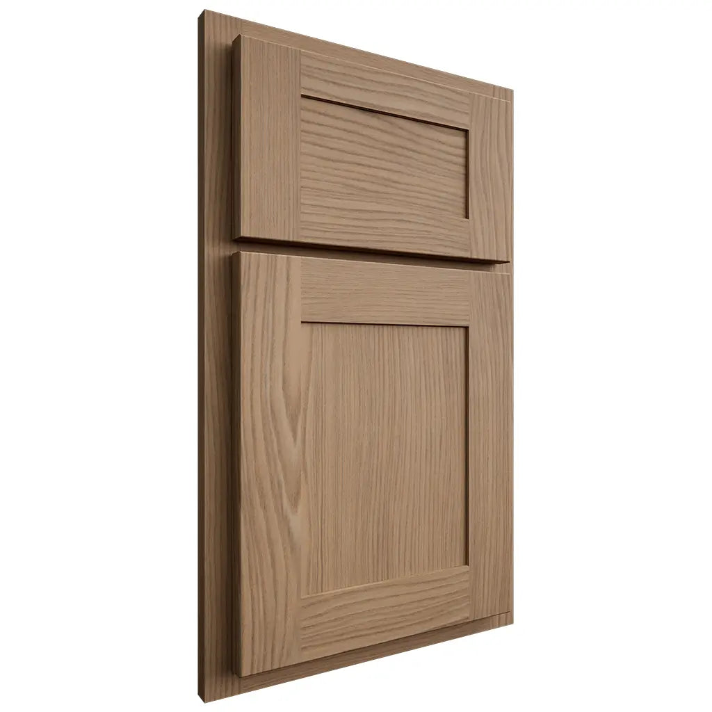 Shiloh Cabinetry Partial Overlay New Haven White Oak Plain Cut Natural Door
