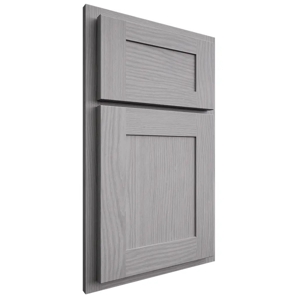 Shiloh Cabinetry Partial Overlay New Haven White Oak Plain Cut Stratus Door