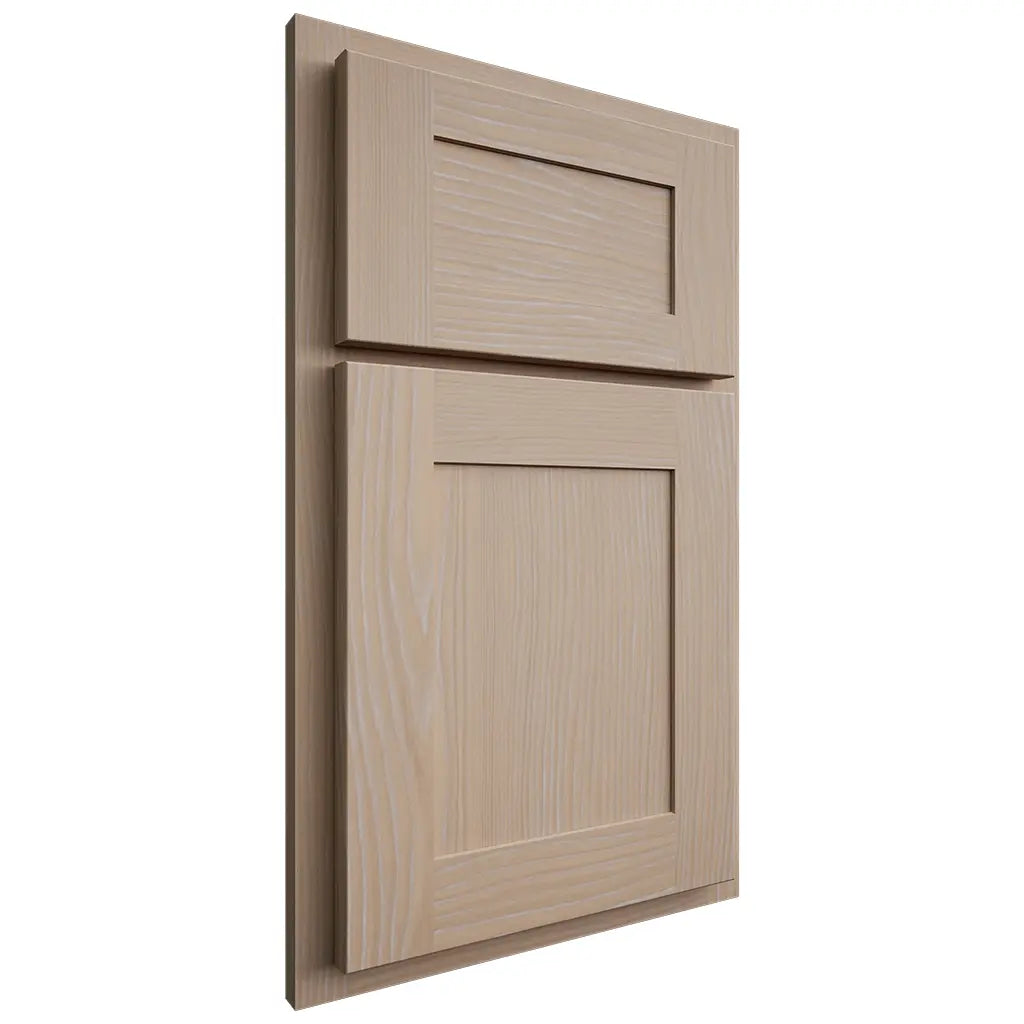 Shiloh Cabinetry Partial Overlay New Haven White Oak Plain Cut Straw Door