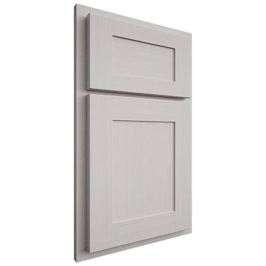 Shiloh Cabinetry Partial Overlay New Haven White Oak Quarter Sawn Cotton Door