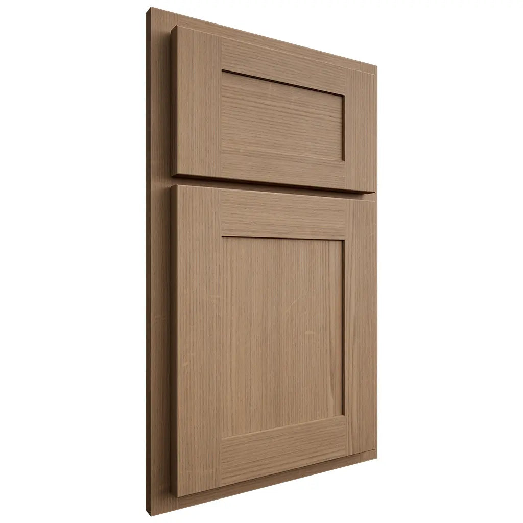 Shiloh Cabinetry Partial Overlay New Haven White Oak Quarter Sawn Natural Door