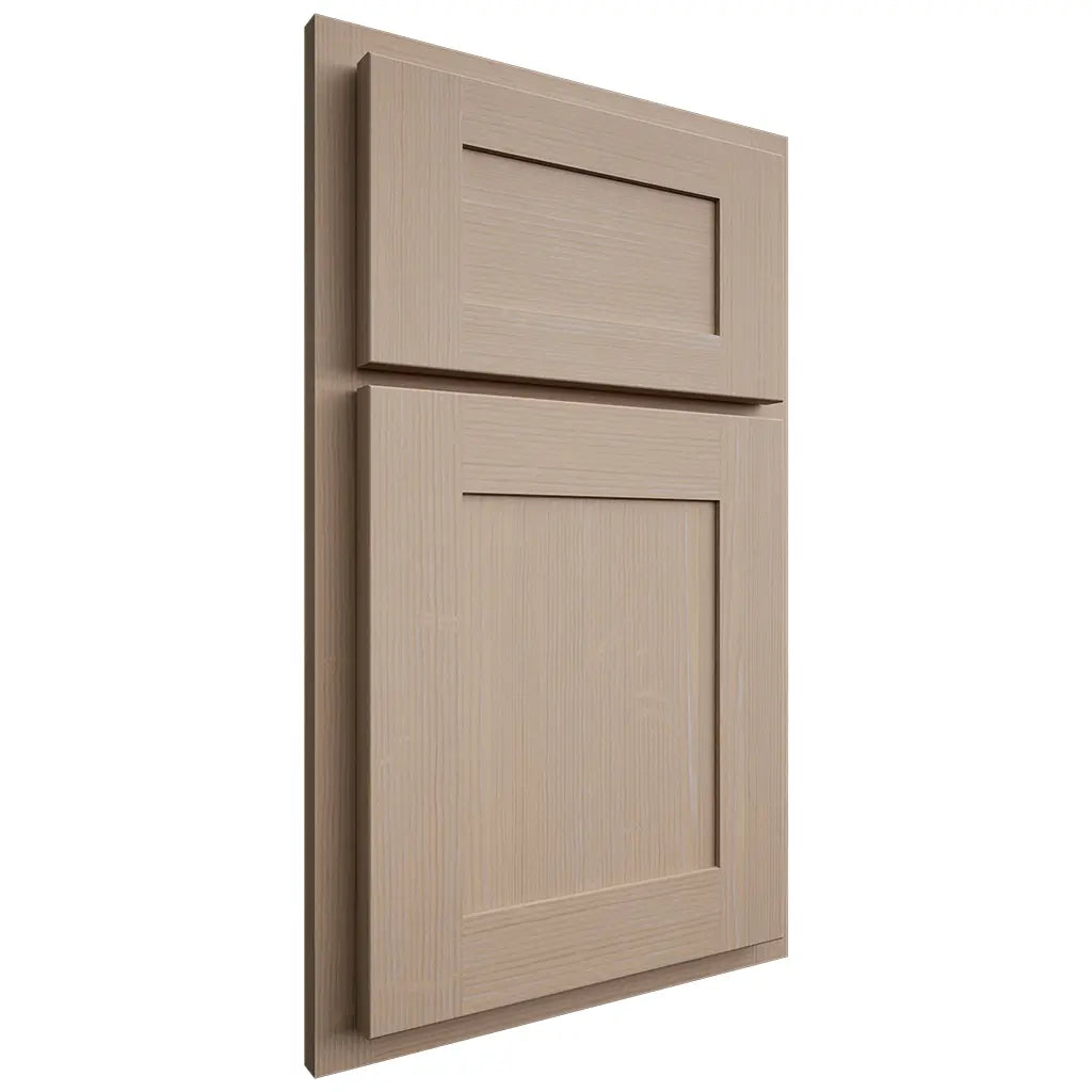 Shiloh Cabinetry Partial Overlay New Haven White Oak Quarter Sawn Straw Door