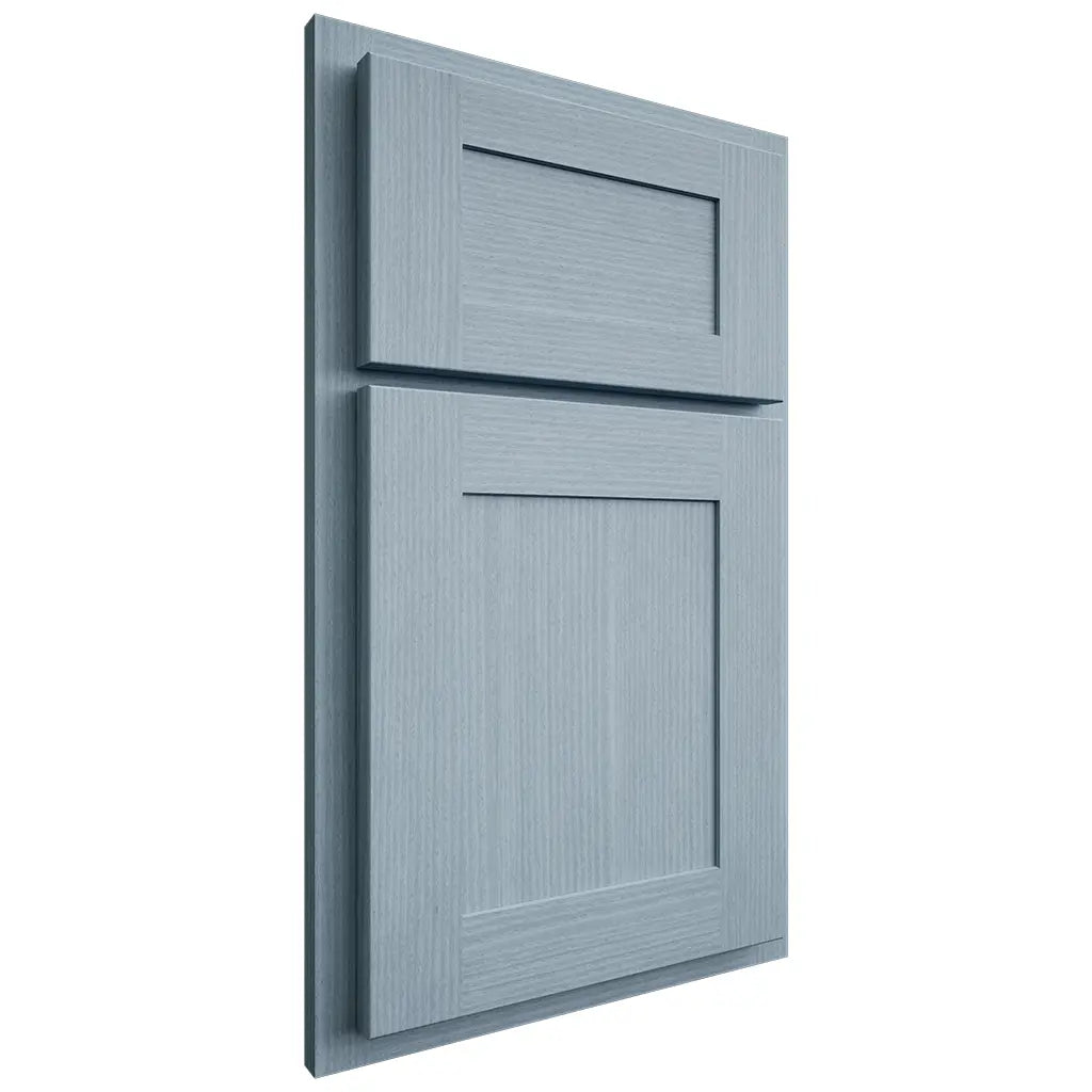 Shiloh Cabinetry Partial Overlay New Haven White Oak Rift Cut Sky Door