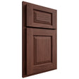 Shiloh Cabinetry Partial Overlay Oxford Cherry Plain Cut Bourbon Door