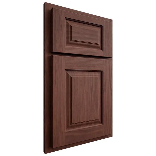 Shiloh Cabinetry Partial Overlay Oxford Cherry Plain Cut Bourbon Door