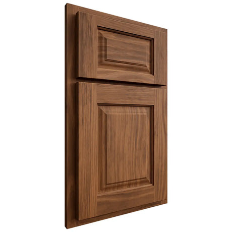 Shiloh Cabinetry Partial Overlay Oxford Cherry Plain Cut Carob Door