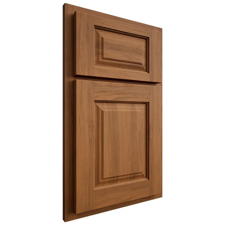 Shiloh Cabinetry Partial Overlay Oxford Hickory Plain Cut Chestnut Door