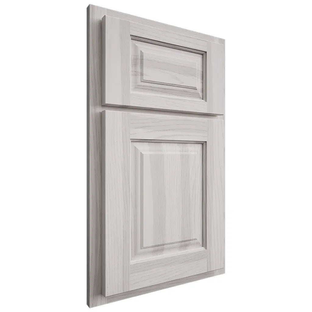Shiloh Cabinetry Partial Overlay Oxford Hickory Plain Cut Cotton Door