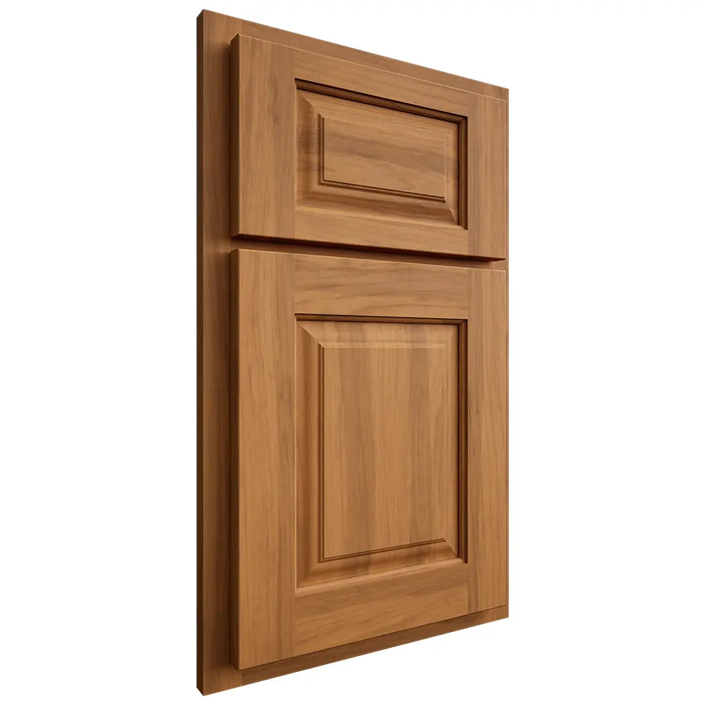 Shiloh Cabinetry Partial Overlay Oxford Hickory Plain Cut Medium Door