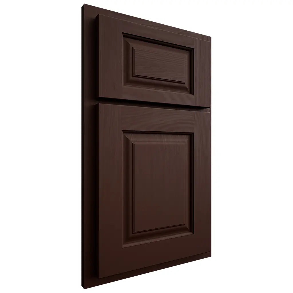 Shiloh Cabinetry Partial Overlay Oxford Maple Plain Cut Cocoa Door