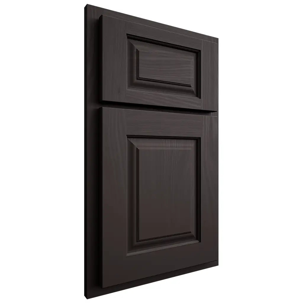 Shiloh Cabinetry Partial Overlay Oxford Poplar Plain Cut Carbon Door