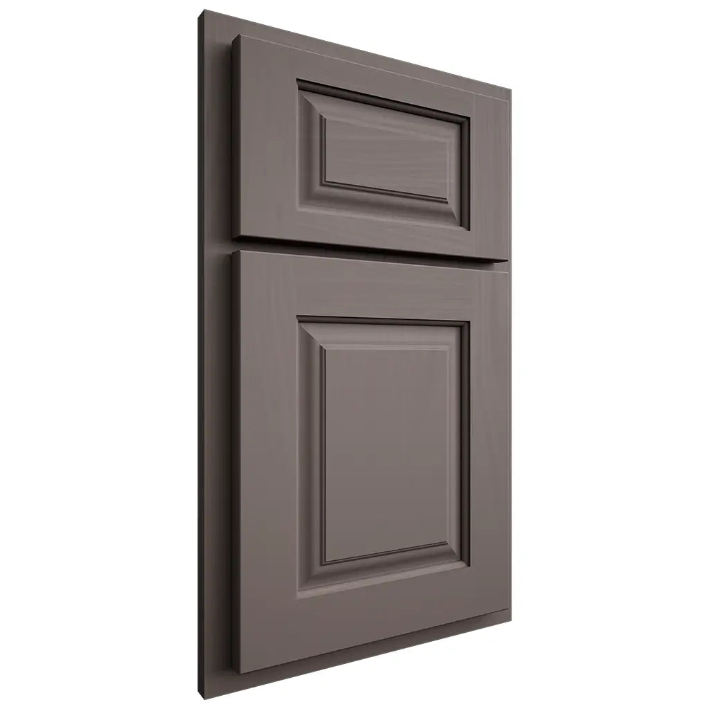 Shiloh Cabinetry Partial Overlay Oxford Poplar Plain Cut Heatherstone Door