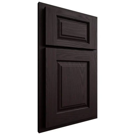 Shiloh Cabinetry Partial Overlay Oxford Red Oak Plain Cut Espresso Door