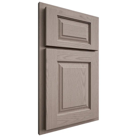 Shiloh Cabinetry Partial Overlay Oxford Red Oak Plain Cut Sterling Door