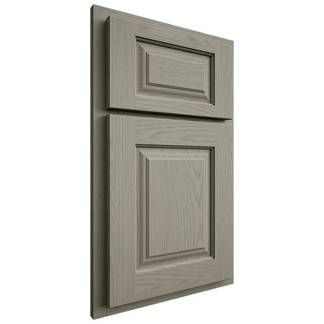 Shiloh Cabinetry Partial Overlay Oxford Red Oak Plain Cut Thyme Door