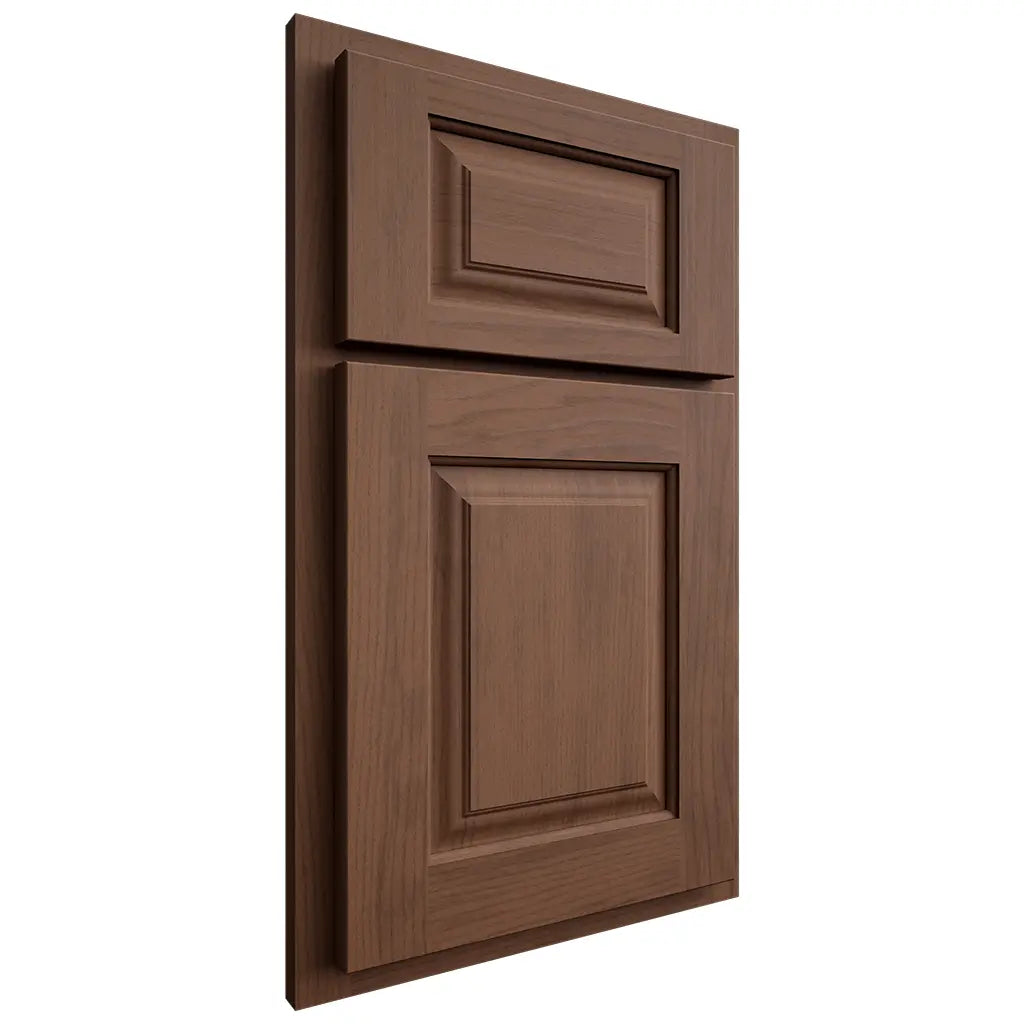Shiloh Cabinetry Partial Overlay Oxford Walnut Plain Cut Natural Door