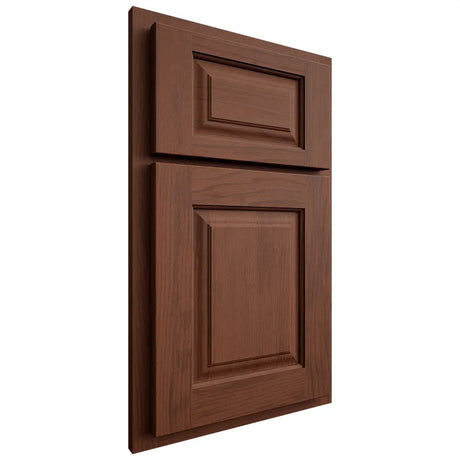 Shiloh Cabinetry Partial Overlay Oxford Walnut Plain Cut Rye Door