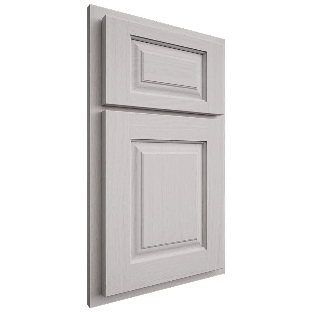 Shiloh Cabinetry Partial Overlay Oxford White Oak Plain Cut Cotton Door