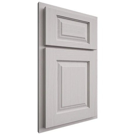 Shiloh Cabinetry Partial Overlay Oxford White Oak Plain Cut Cotton Door