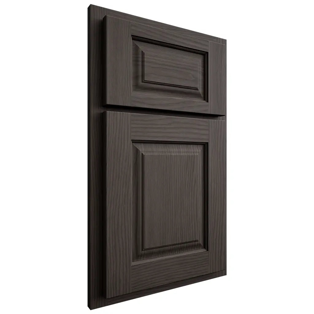 Shiloh Cabinetry Partial Overlay Oxford White Oak Plain Cut Creekside Door