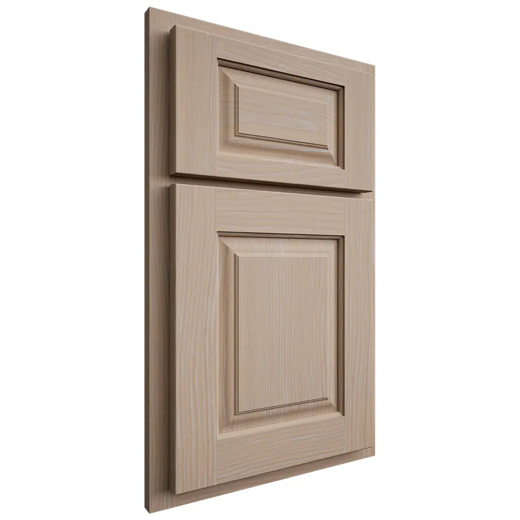 Shiloh Cabinetry Partial Overlay Oxford White Oak Plain Cut Straw Door