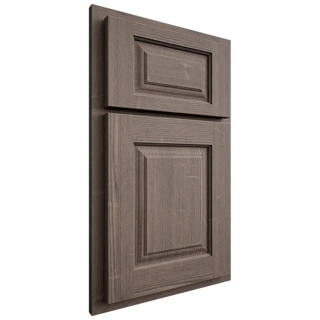 Shiloh Cabinetry Partial Overlay Oxford White Oak Quarter Sawn Clay Door