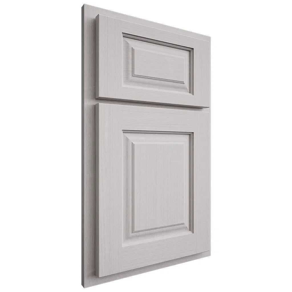 Shiloh Cabinetry Partial Overlay Oxford White Oak Quarter Sawn Cotton Door