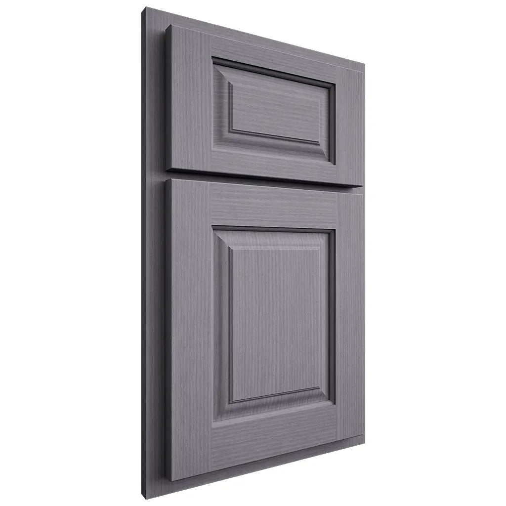 Shiloh Cabinetry Partial Overlay Oxford White Oak Rift Cut Cadet Door